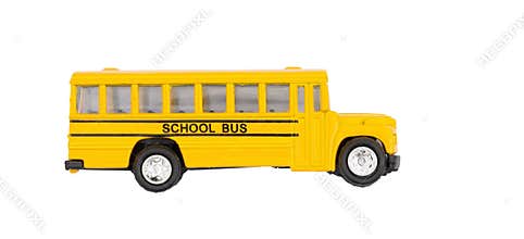 Vintage retro yellow school bus