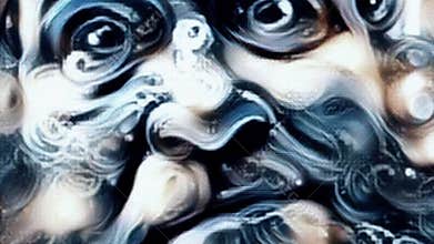 Animated Illustration. Bearded man face