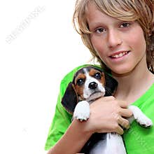 pet child dog beagle