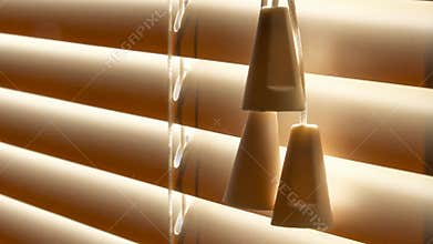 Beige venetian blinds