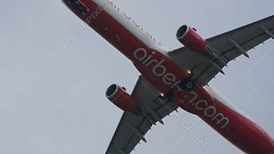 Airliner Gear Up. Airbus A321 by Air Berlin D-ABCH. 4K 2160p UltraHD Video.