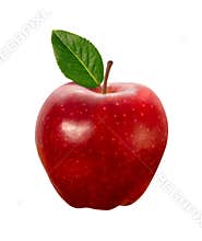 Red Apple isolated with clipping path