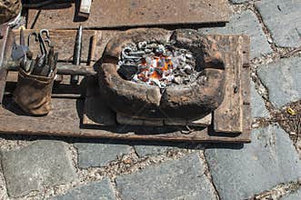 Forge. Blacksmith tool