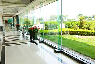Modern office corridor