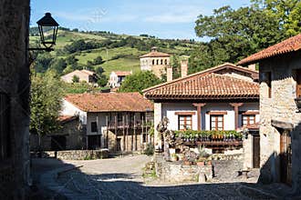 Plaza de Mayor in Santillana del Mar, Cantabria, Spain