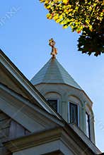 Apostolic Armenian church cross sky