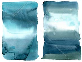 Watercolor abstract sea texture. Hand painted sea or ocean abstract background. Aquatic illustration for design, print