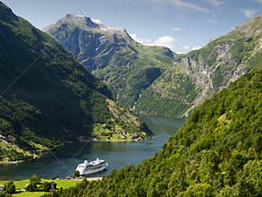 Geiranger fjord landscape