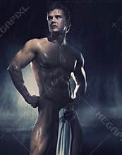 Young handsome athlete