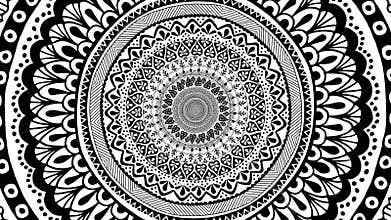 Endless zoom into a hand drawn mandala