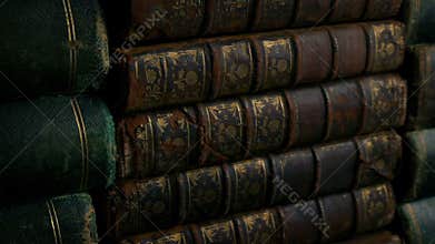 Passing very old books in library