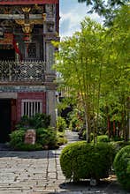 Georgetown, Penang, Malaysia. Chinatown inner temple courtyard