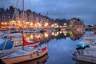 Old harbor in Honfleur, France