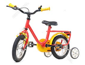 Kids bicycle isolated