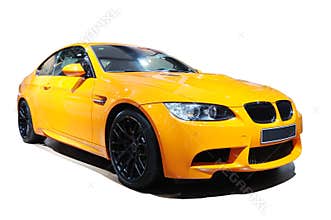 Yellow car Bmw m3 tiger edition