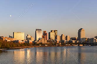 Sunset view of Nanhu Park, Changchun