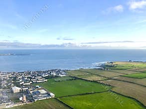 Aerial view of Castletown Isle of Man