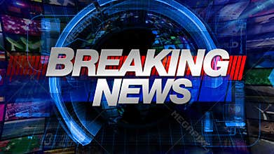 Breaking news - broadcast graphics title
