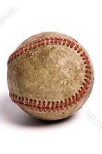 Worn baseball
