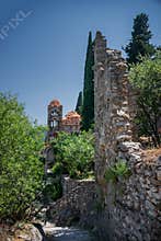 Moni Perivleptos Monastery in the medieval, byzantine `castletown` of Mystras