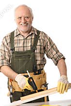 Senior man with tools