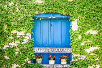 Ivy Growing on Cedar Creek Pottery Building