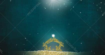 Christmas Nativity Scene greetings cards