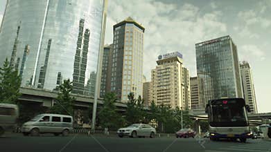 Skyscrapers in a business district. Beijing. China. Asia