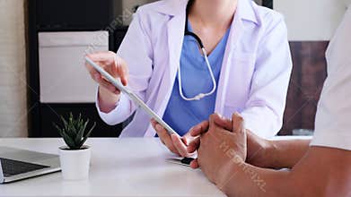 Doctor explain to patient in the medical clinic or hospital. healthcare and wellness living