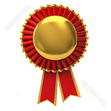 Blank award ribbon rosette