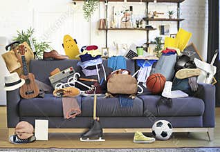 Large leather sofa