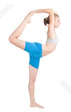 Woman exercise in flexibility