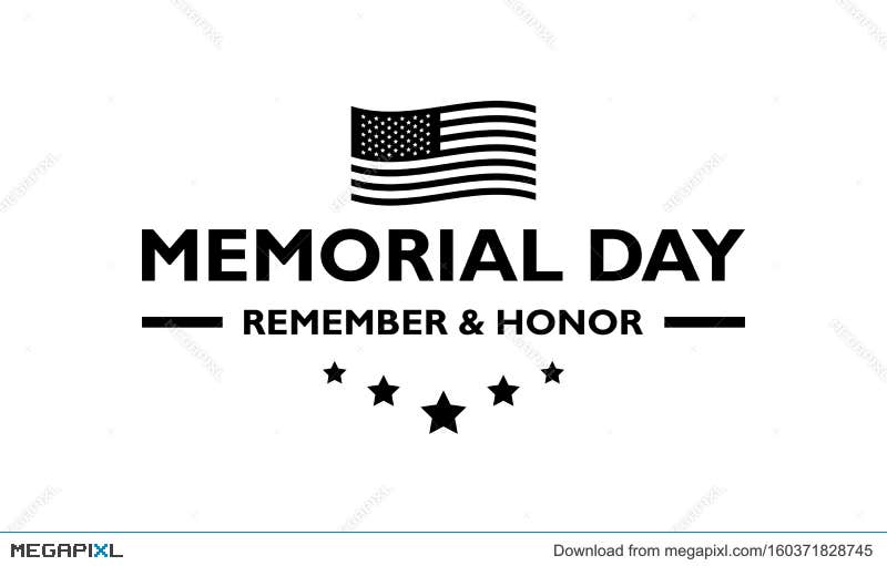 Happy Memorial Day Greeting Card Vector Illustration Memorial Day Star ...