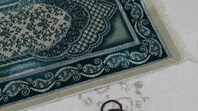 Islamic objects, prayer beads for prayer and prayer rugs,