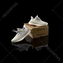 Adidas Yeezy Boost 350 V2 Cloud White Non-Reflective shoes studio portrait