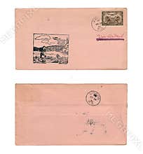 Canadian Air Mail Vintage 1930 Envelope Front and Back
