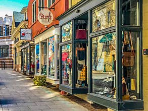 Shopping on Wall Street in Asheville, North Carolina