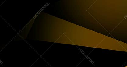 Abstract digital geometric shape gold background, modern