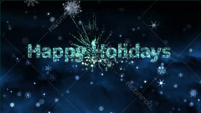 Happy Holidays with glowing lights