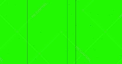 Chroma key green screen vhs background realistic flickering, analog vintage TV signal with bad interference and horizontal lines,