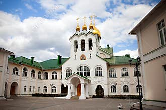 A courtyard or Russian orthodox theological seminary