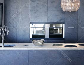 Slate stone kitchen forniture marble white bench