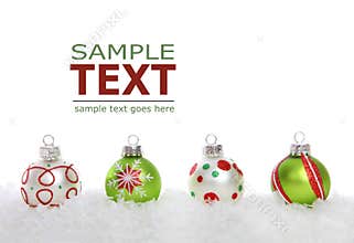 Christmas Border with Colorful Lights