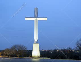 Enormous Christian cross in the parking lot of the LifeChurch in Edmond, Oklahoma.