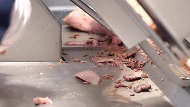 Electric meat slicer cutting machine