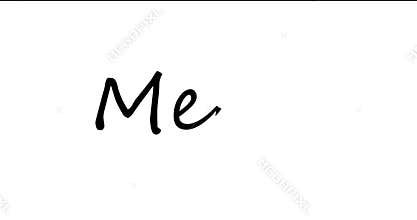 Black Handwritten `Merci` Thank you in French