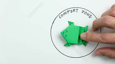 Step out from the comfort zone concept