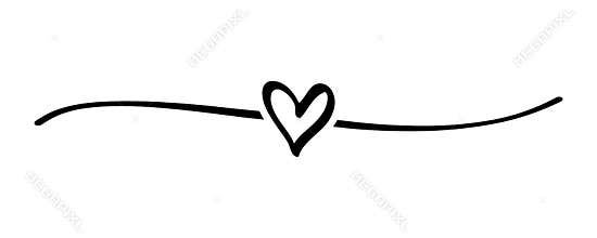 Hand drawn shape heart with cute line
