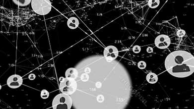 Connectors on black background