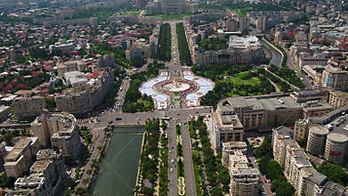 Aerial Romania Bucharest June 2018 Sunny Day 90mm Zoom 4K Inspire 2 Prores